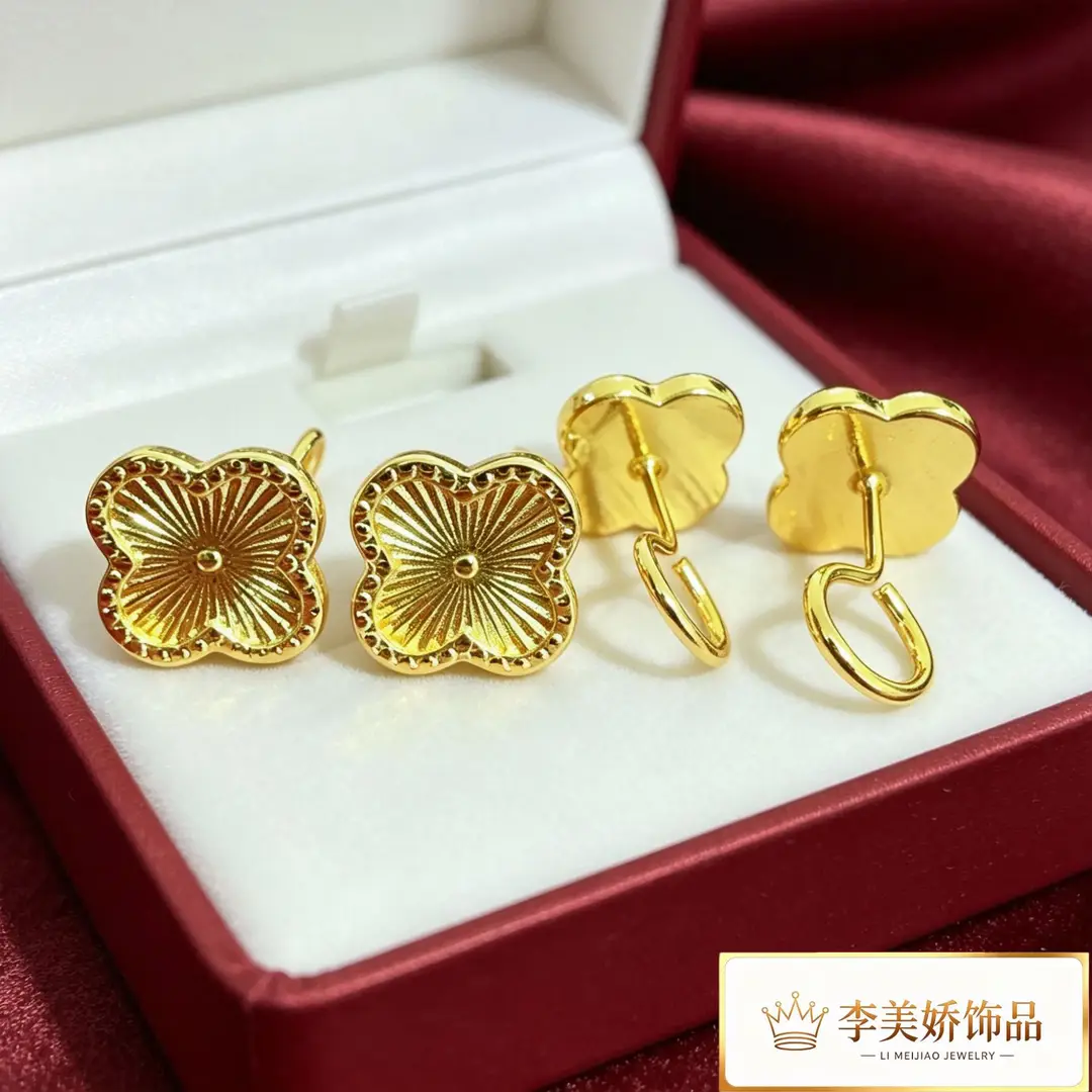 Collection of Vietnamese gold-plated earrings, popular and long-lasting, luxury earrings and accessories for all ages, wholesale via live streaming
