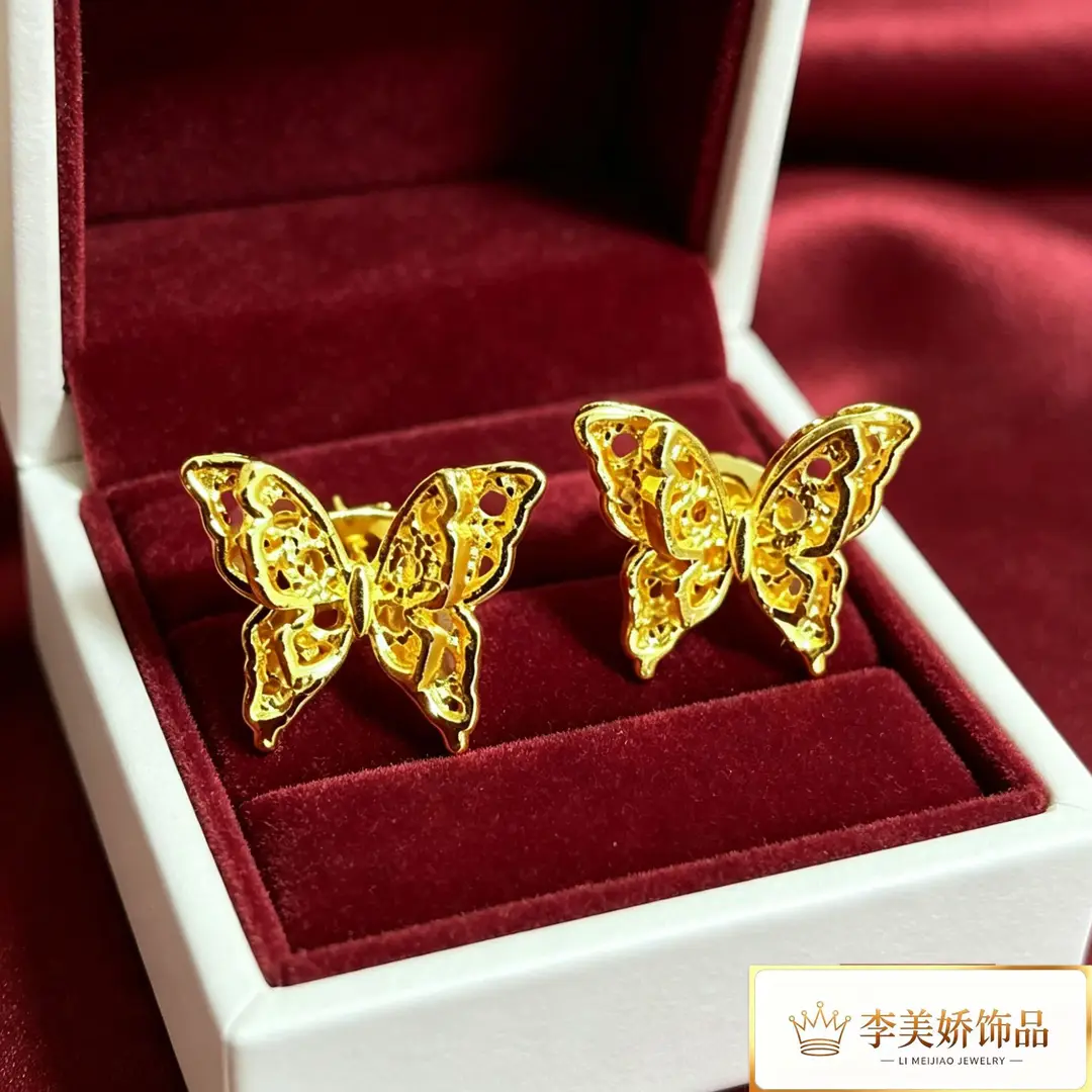 Collection of Vietnamese gold-plated earrings, popular and long-lasting, luxury earrings and accessories for all ages, wholesale via live streaming
