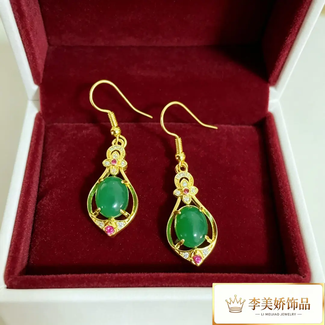 Collection of Vietnamese gold-plated earrings, popular and long-lasting, luxury earrings and accessories for all ages, wholesale via live streaming