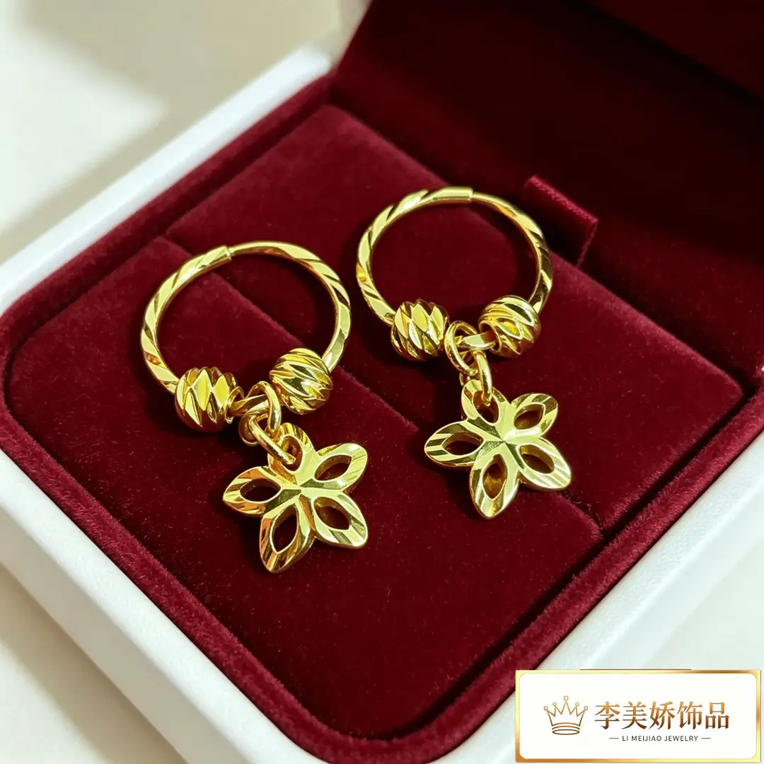 Collection of Vietnamese gold-plated earrings, popular and long-lasting, luxury earrings and accessories for all ages, wholesale via live streaming