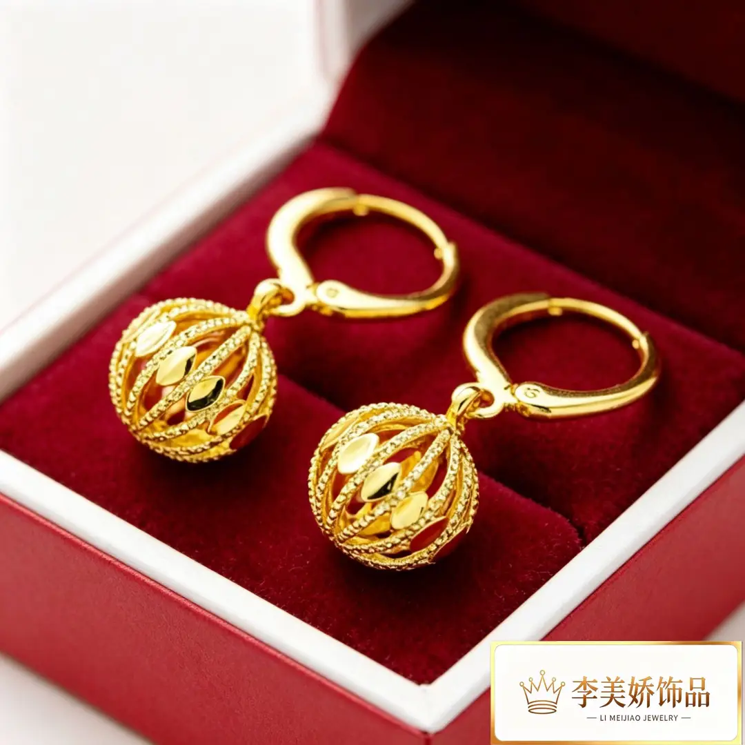 Collection of Vietnamese gold-plated earrings, popular and long-lasting, luxury earrings and accessories for all ages, wholesale via live streaming
