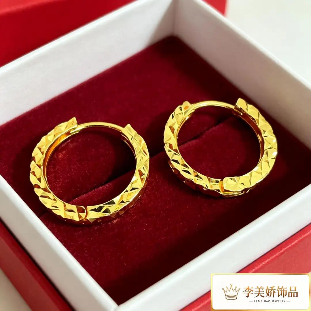 Collection of Vietnamese gold-plated earrings, popular and long-lasting, luxury earrings and accessories for all ages, wholesale via live streaming
