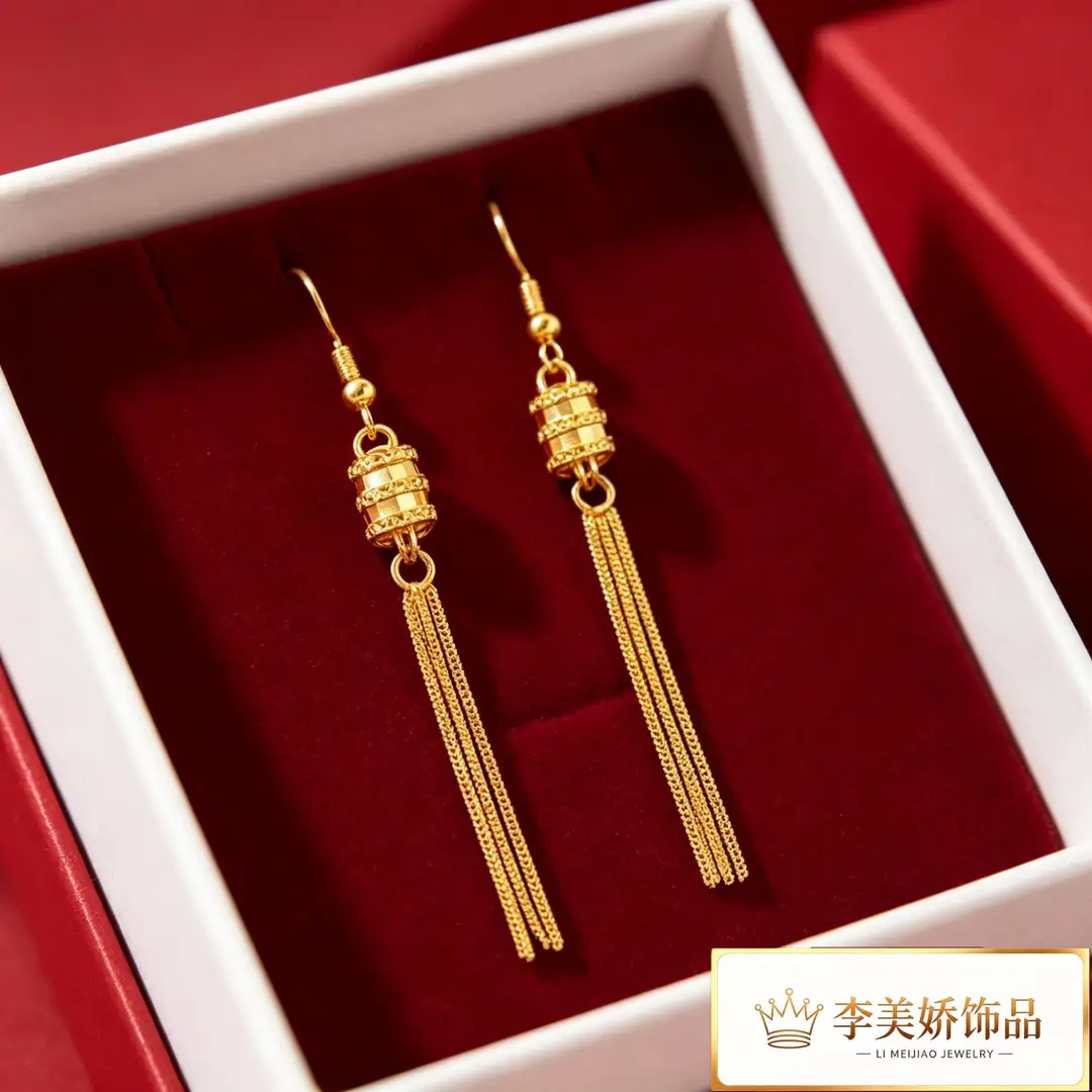 Collection of Vietnamese gold-plated earrings, popular and long-lasting, luxury earrings and accessories for all ages, wholesale via live streaming