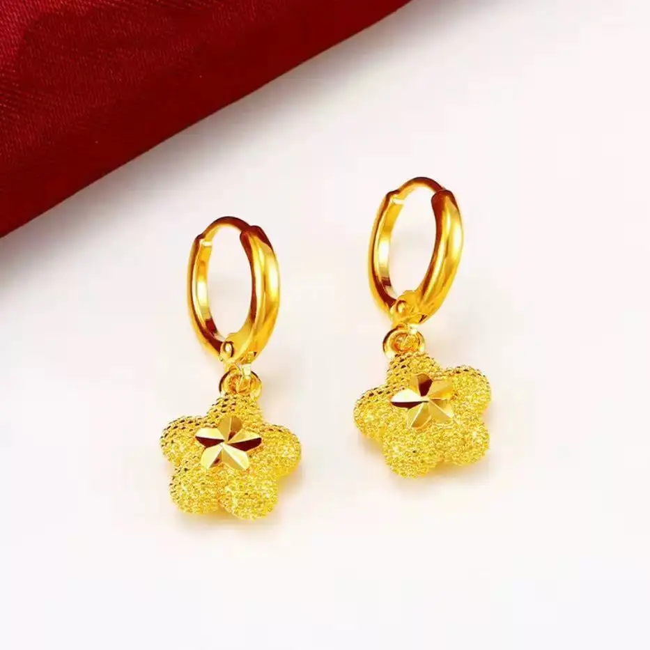 Collection of Vietnamese gold-plated earrings, popular and long-lasting, luxury earrings and accessories for all ages, wholesale via live streaming