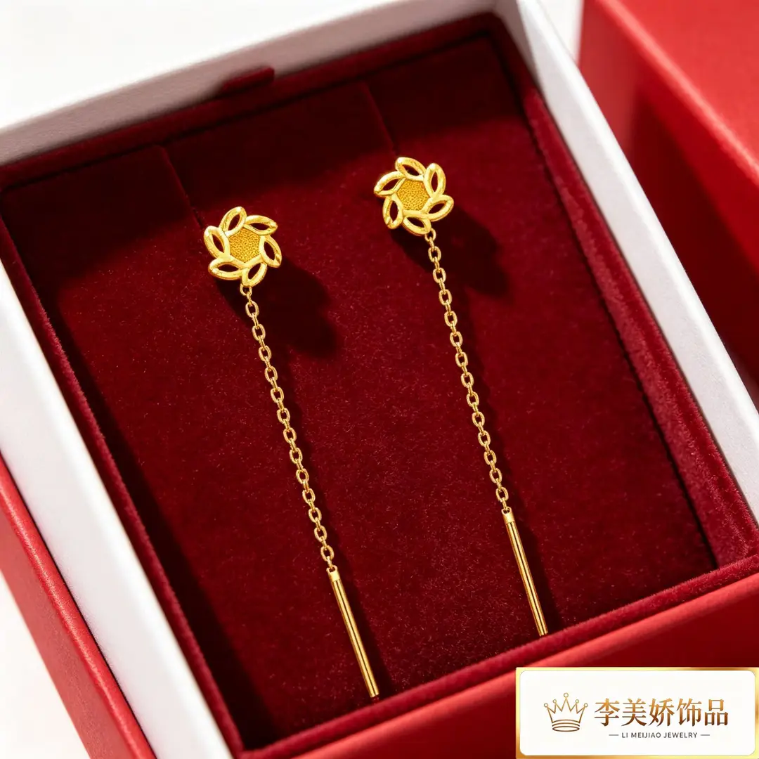 Collection of Vietnamese gold-plated earrings, popular and long-lasting, luxury earrings and accessories for all ages, wholesale via live streaming