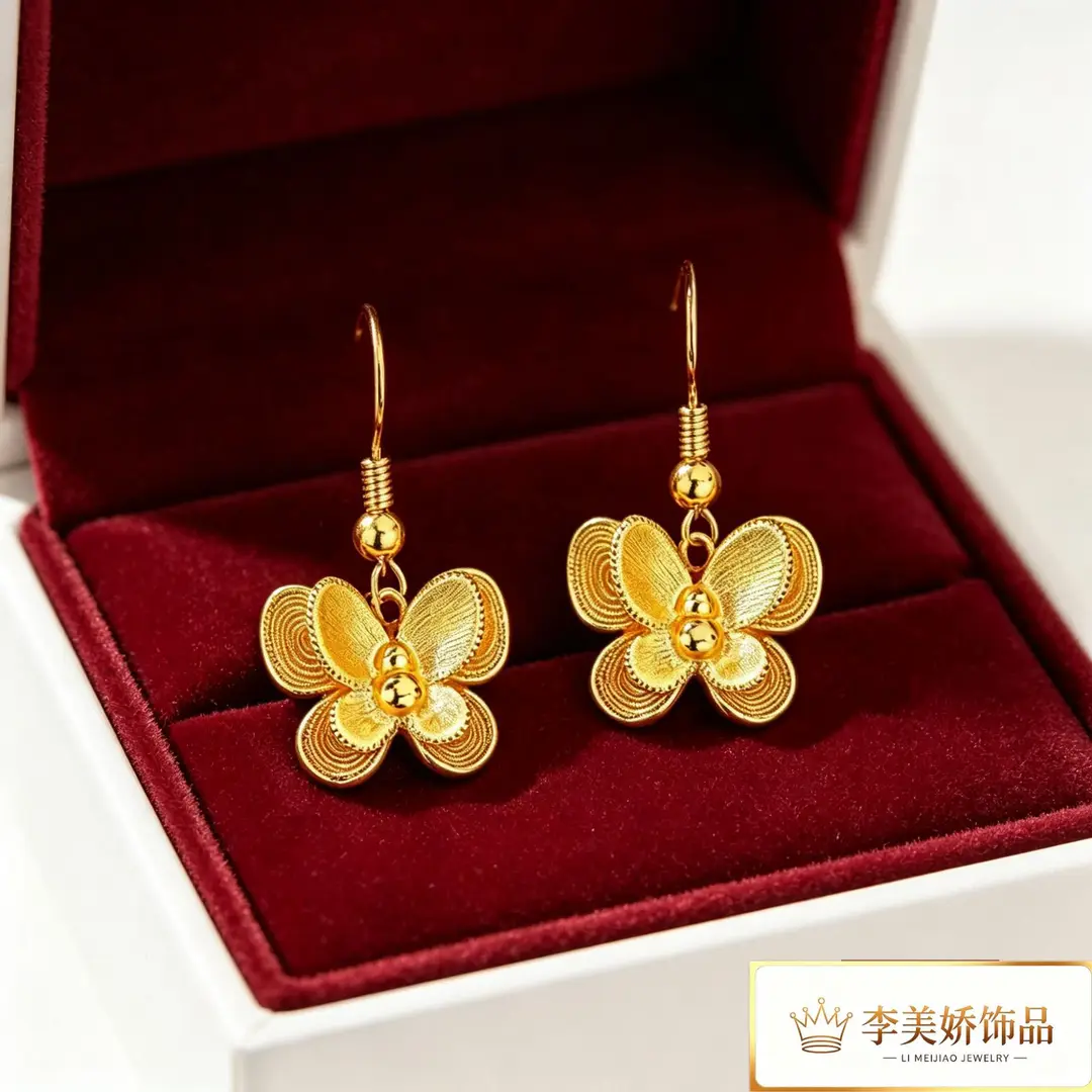 Collection of Vietnamese gold-plated earrings, popular and long-lasting, luxury earrings and accessories for all ages, wholesale via live streaming