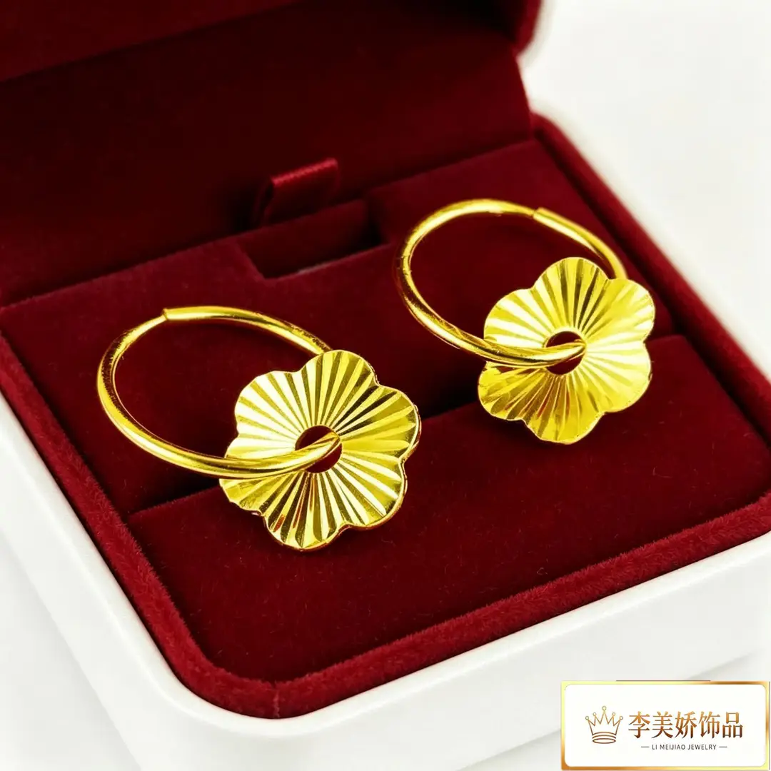 Collection of Vietnamese gold-plated earrings, popular and long-lasting, luxury earrings and accessories for all ages, wholesale via live streaming