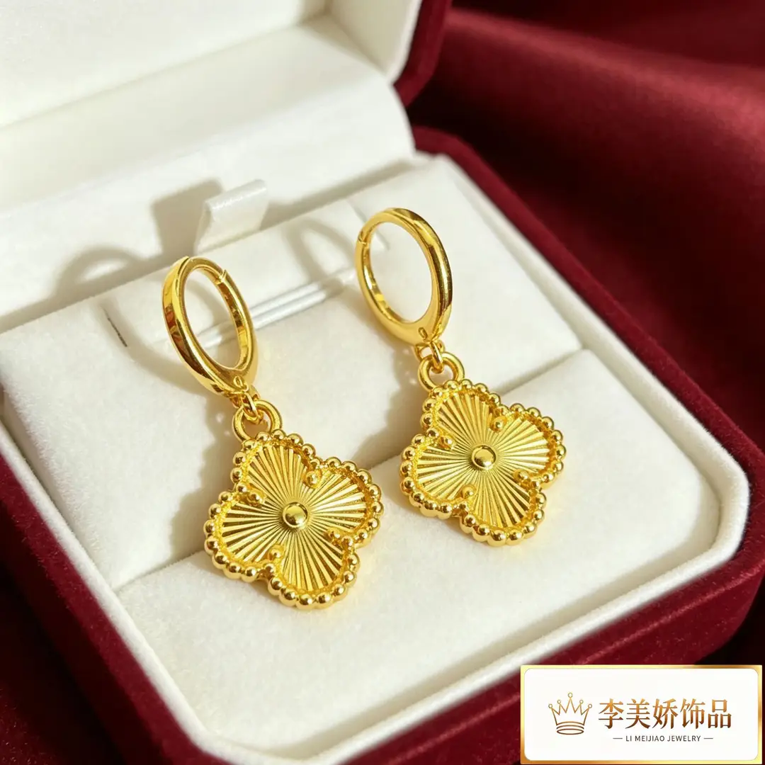 Collection of Vietnamese gold-plated earrings, popular and long-lasting, luxury earrings and accessories for all ages, wholesale via live streaming