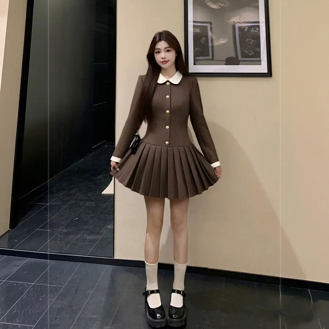 2026 New Petite Elegant Blazer Dress for Women, Early Autumn, Luxurious Look for Important Occasions, Short Dress