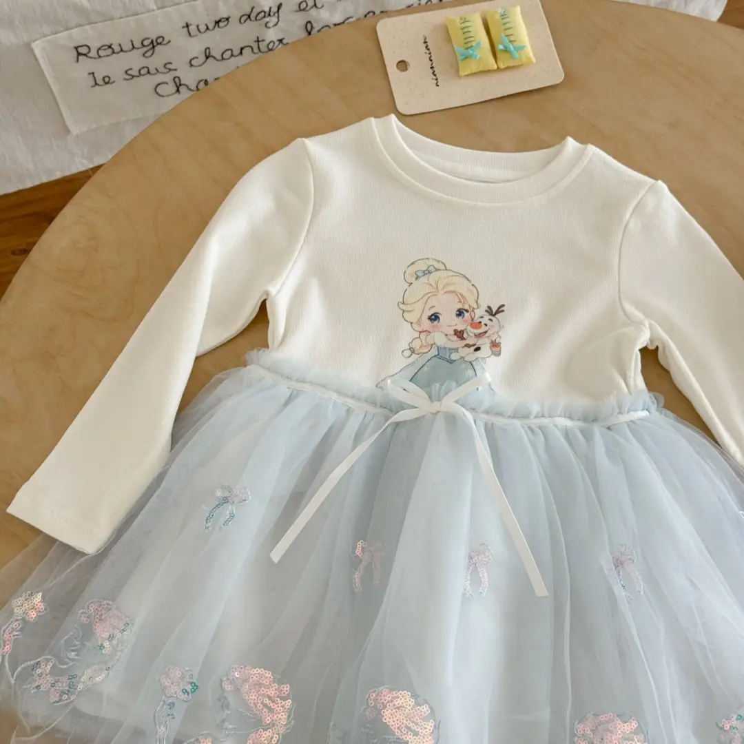 Ningli Girls' Elsa Princess Dress, New Autumn Collection, Spring/Autumn Dress for Babies and Little Girls, Autumn Elsa Dress — feature 11