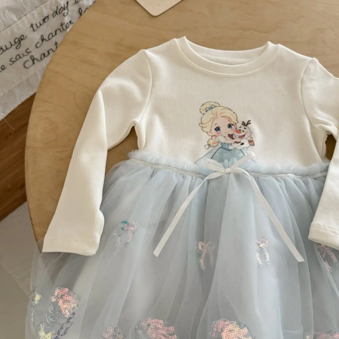 Ningli Girls' Elsa Princess Dress, New Autumn Collection, Spring/Autumn Dress for Babies and Little Girls, Autumn Elsa Dress — feature 13