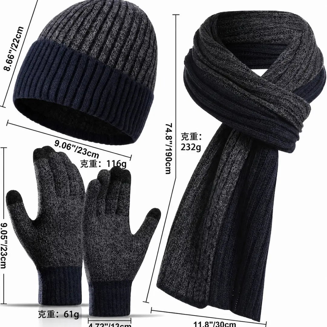 Amazon cross-border alpaca wool hat, scarf, and gloves set, touchscreen compatible, cold-resistant, windproof, and warm, available for wholesale and in stock