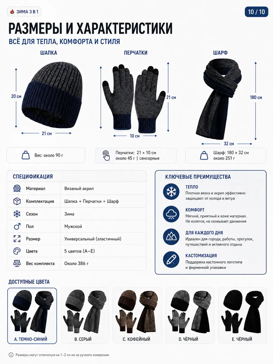 Amazon cross-border alpaca wool hat, scarf, and gloves set, touchscreen compatible, cold-resistant, windproof, and warm, available for wholesale and in stock — feature 4