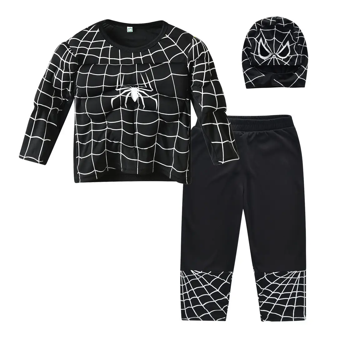 Halloween children's muscle costumes: Captain America, Hulk, Superman, Spider-Man outfits, cosplay costumes for performances