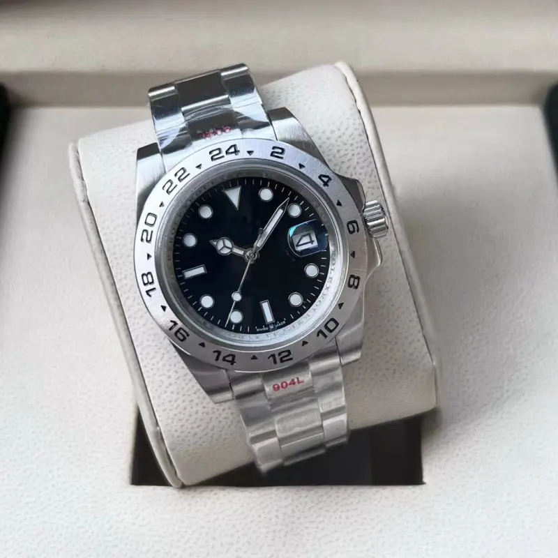 Green, black, and blue foreign trade Rolex Submariner solid steel band luminous waterproof quartz watch with Japanese imported movement