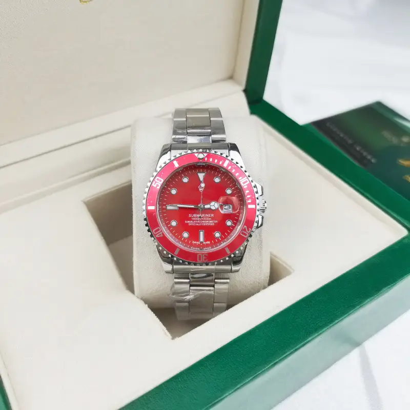 Green, black, and blue foreign trade Rolex Submariner solid steel band luminous waterproof quartz watch with Japanese imported movement
