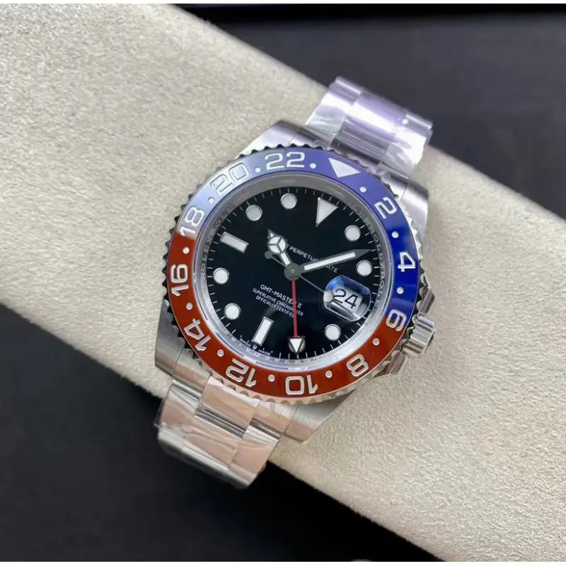 Green, black, and blue foreign trade Rolex Submariner solid steel band luminous waterproof quartz watch with Japanese imported movement