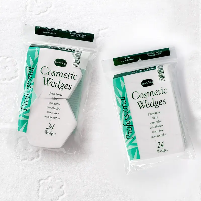 White Dimensional Makeup Puff E24 Small Triangle - Image 8