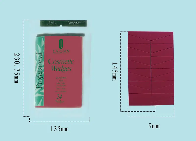 White Dimensional Makeup Puff E24 Small Triangle — feature 15