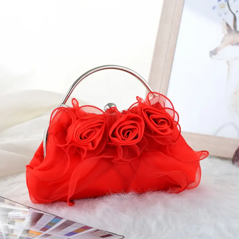 New Style Fresh Rose Crossbody Bag Maroon - Image 2