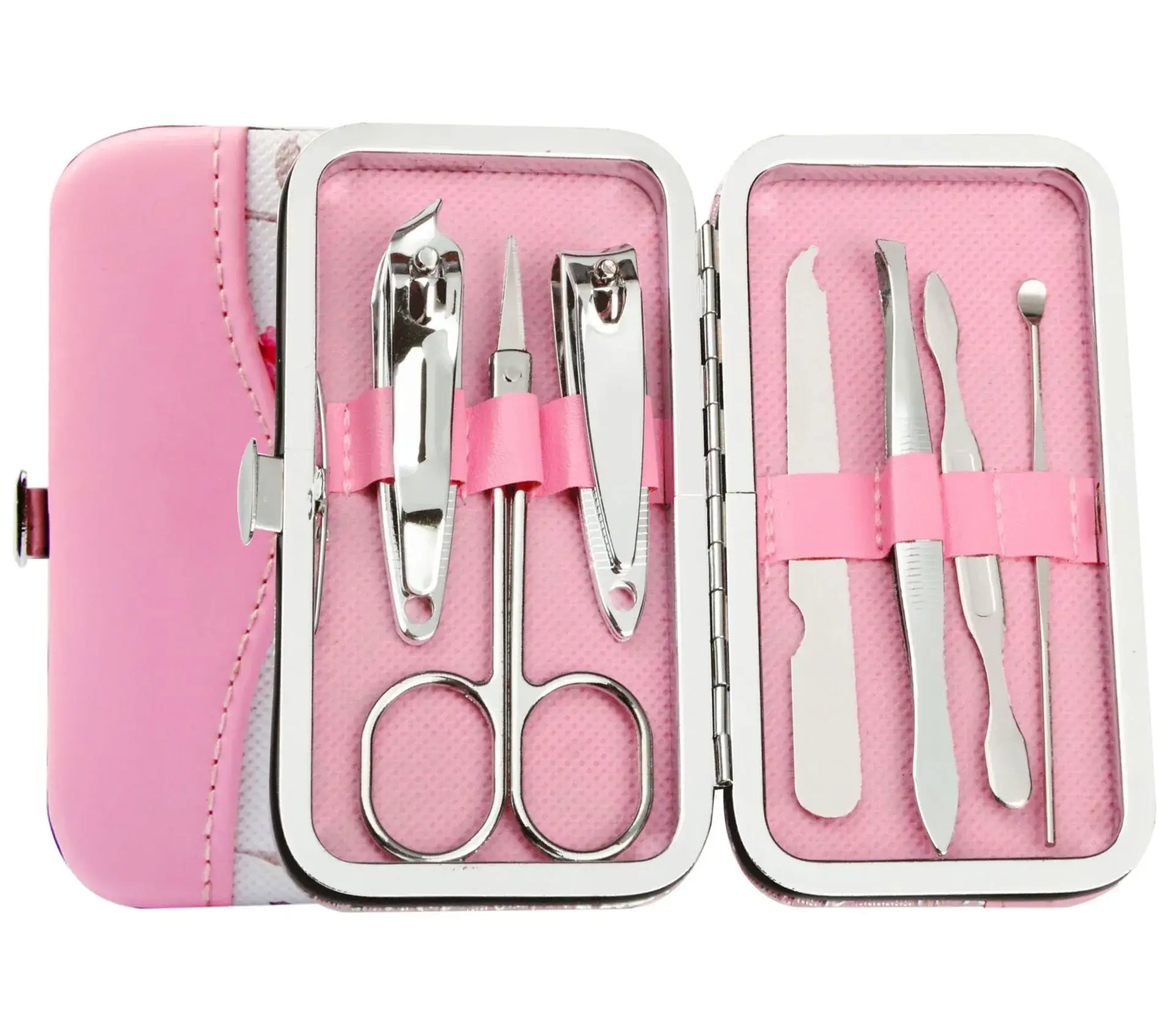 Women's Floral Nail Clipper Set Pink Purple Green - Image 5