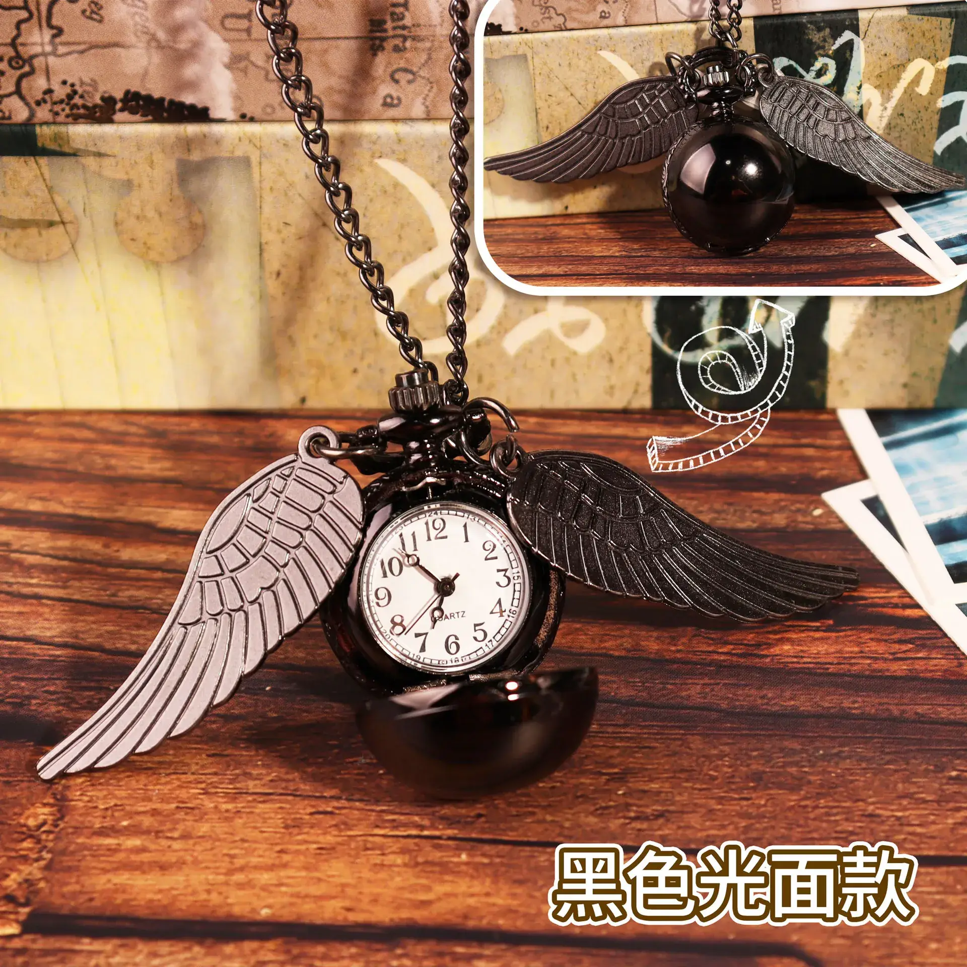 Harry Potter Angel Pocket Watch with Wings