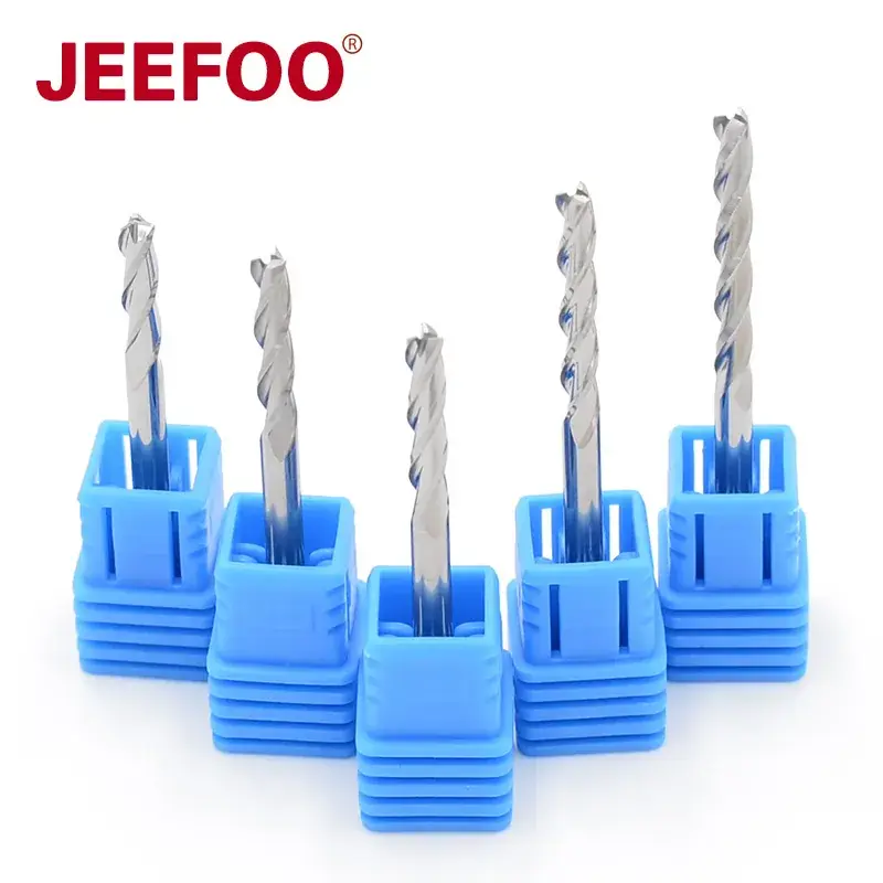 Jiefeng 3.175mm Three-Edged Spiral Milling Cutter Engraving Machine Cnc Tool