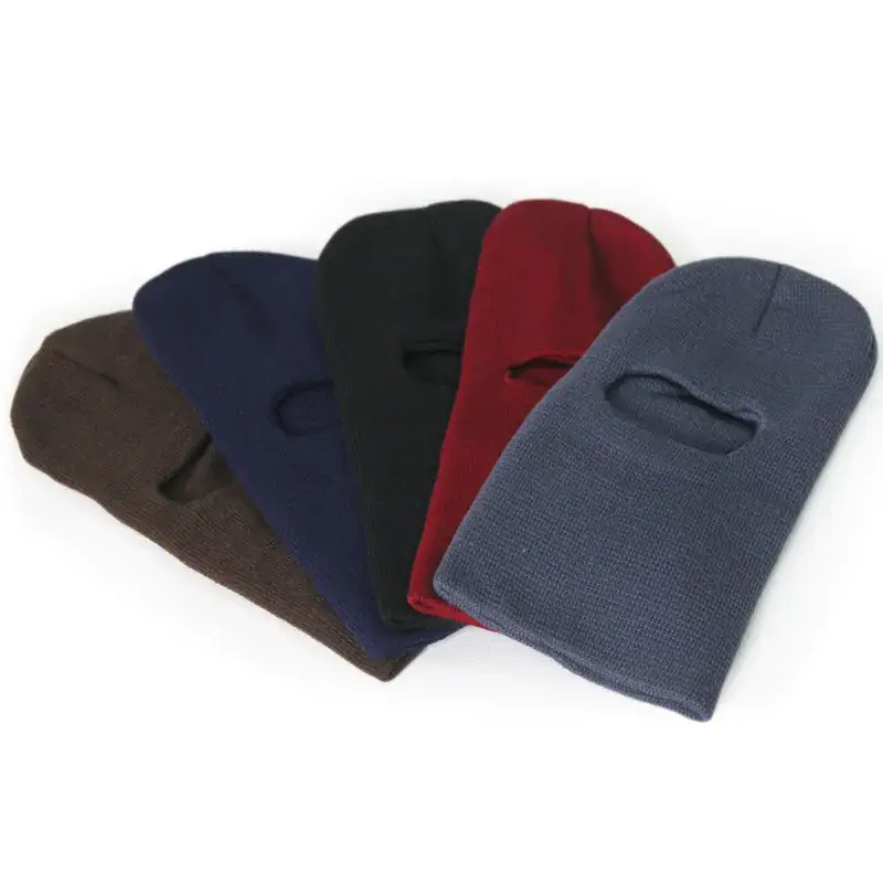 Men's Black Wool Ski Cap with Single Hole - Image 7