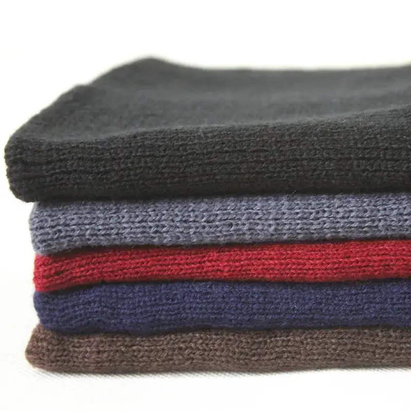 Men's Black Wool Ski Cap with Single Hole - Image 9