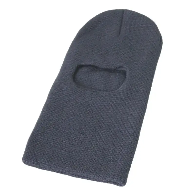 Men's Black Wool Ski Cap with Single Hole - Image 10