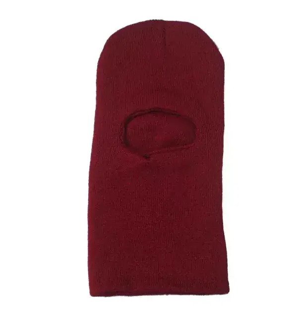 Men's Black Wool Ski Cap with Single Hole — feature 21