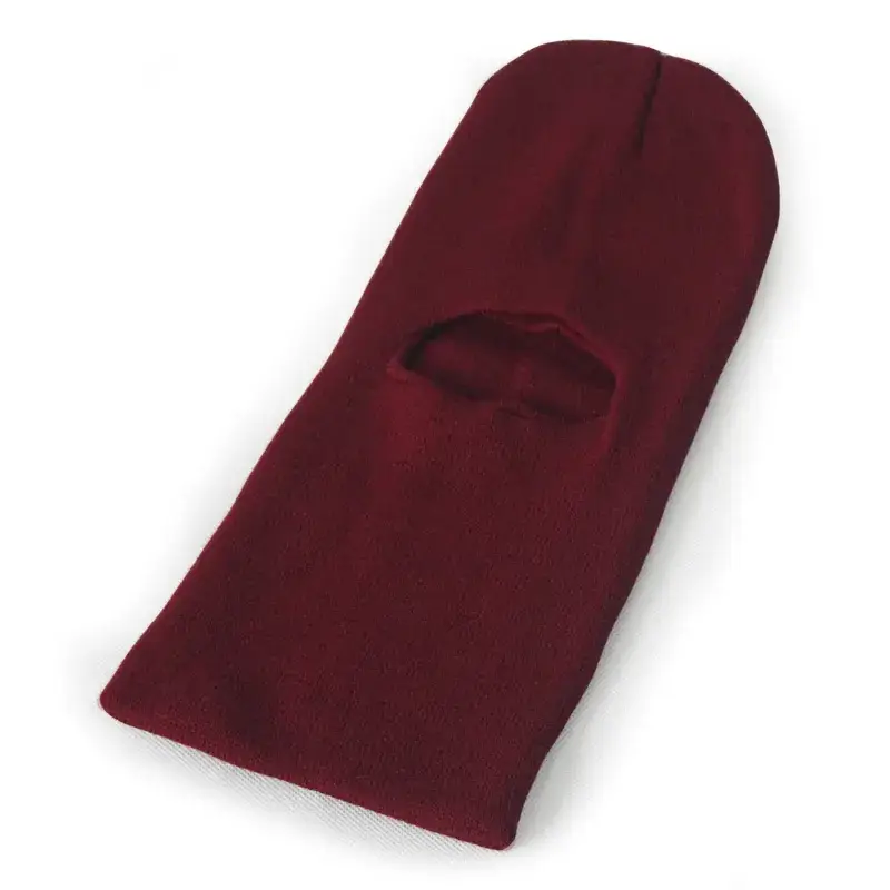 Men's Black Wool Ski Cap with Single Hole - Image 2