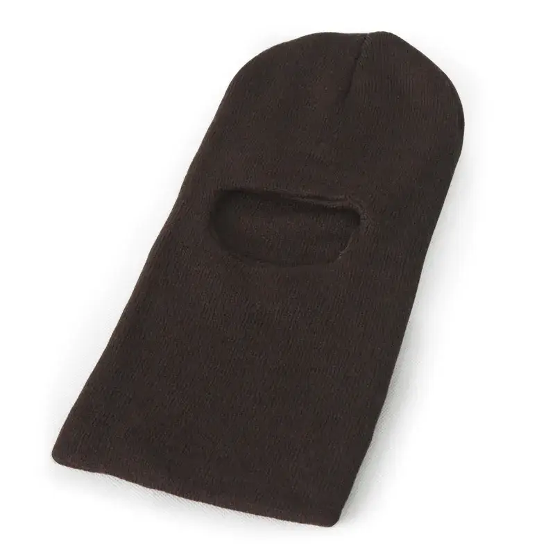 Men's Black Wool Ski Cap with Single Hole - Image 4