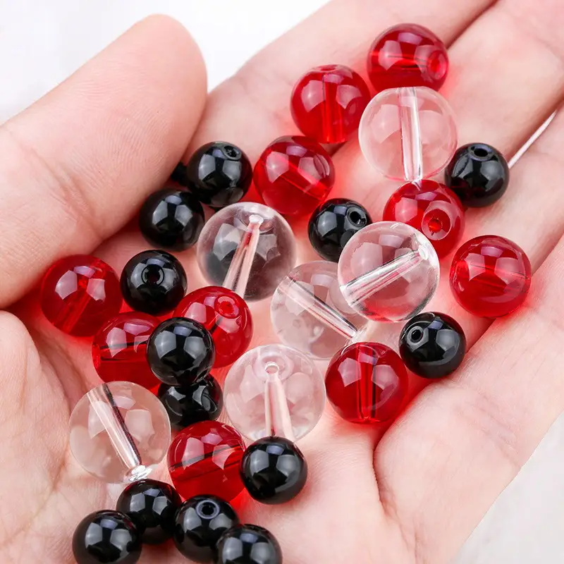 Crystal Scattered Beads Red Black Transparent Curtain Accessories - Image 5