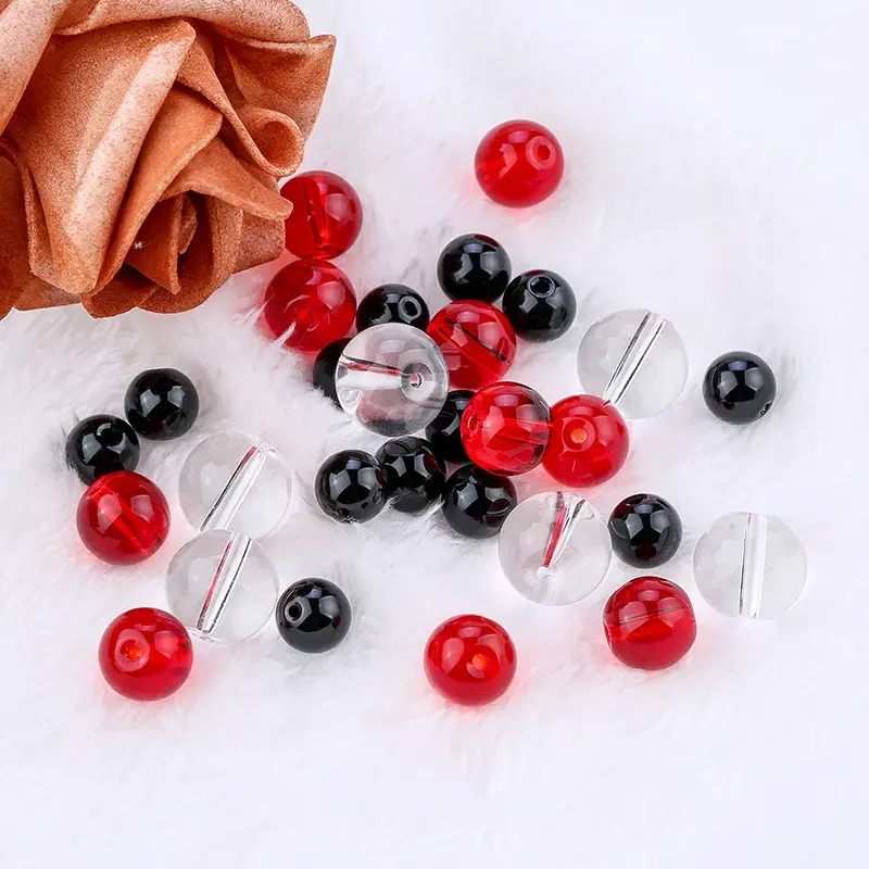 Crystal Scattered Beads Red Black Transparent Curtain Accessories - Image 6