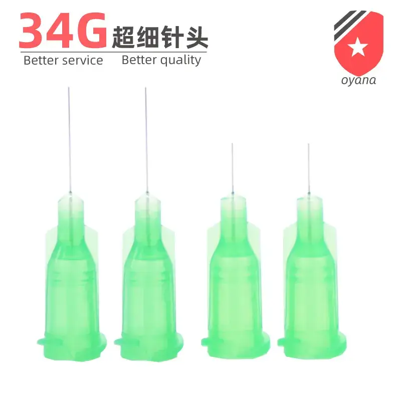 Green 34G Screw Needle Nozzle for Fine Needle Dispensing - Image 3