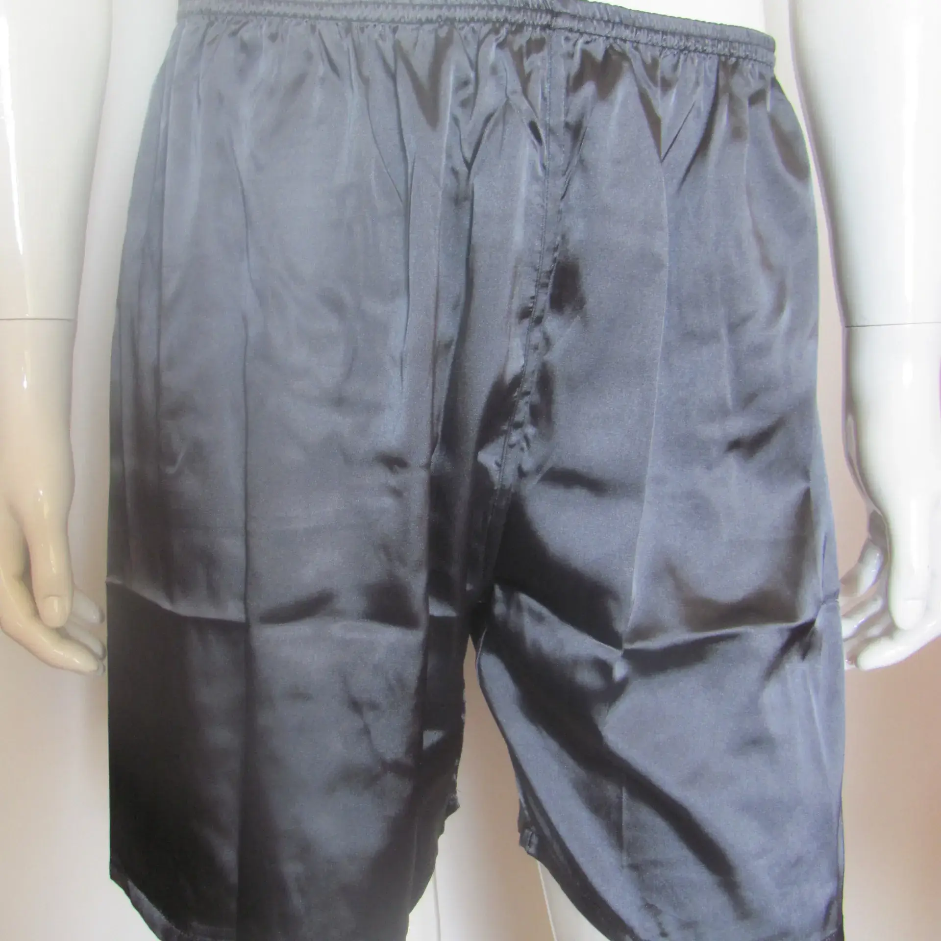 Elastic Casual Shorts Gray Men Women Loose Straight Leg