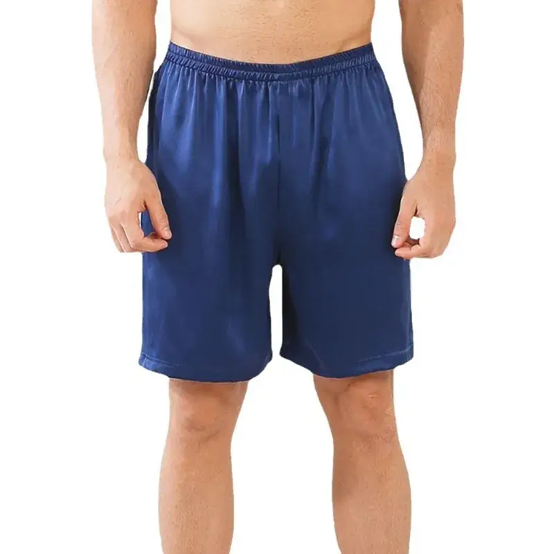 Elastic Casual Shorts Gray Men Women Loose Straight Leg