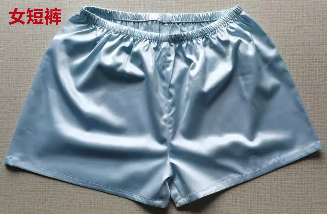 Elastic Casual Shorts Gray Men Women Loose Straight Leg