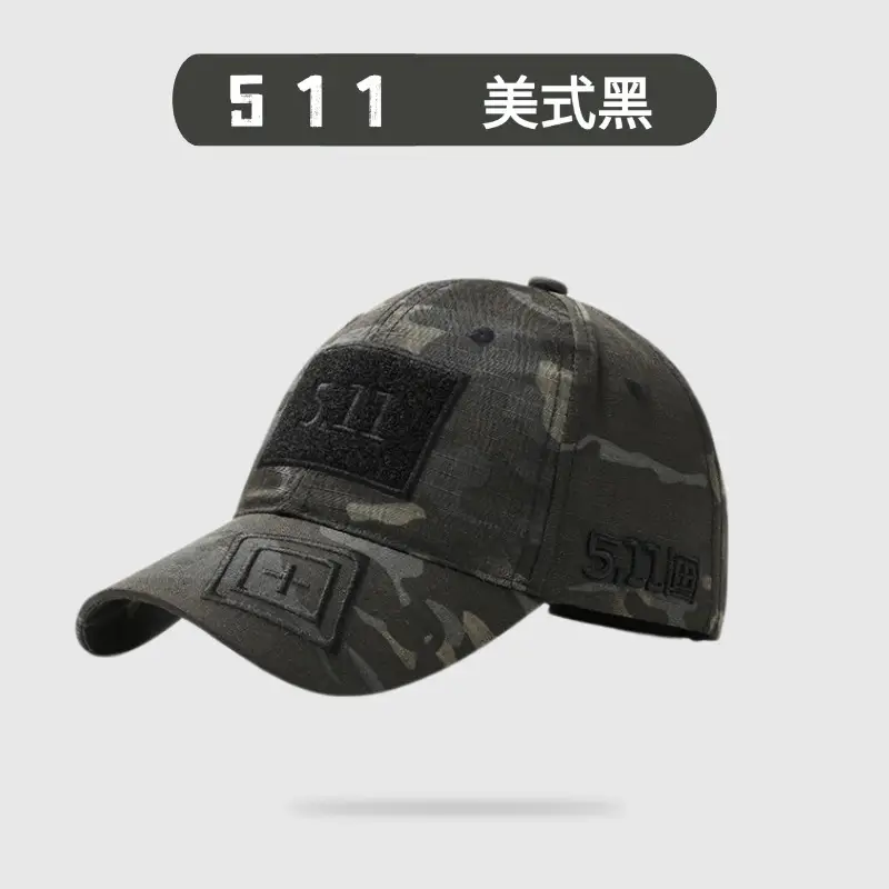 511 Camo Baseball Cap Black Velcro - Image 12