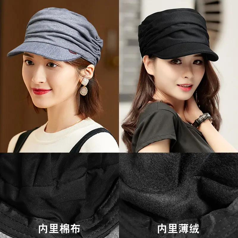 Red Stackable Flat Cap for Women Spring Autumn Casual - Image 20