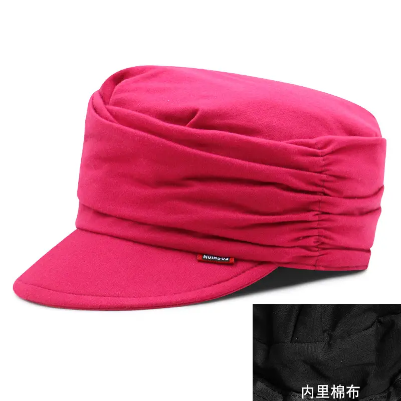 Red Stackable Flat Cap for Women Spring Autumn Casual - Image 13