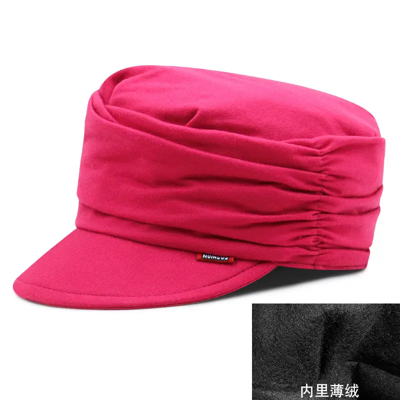 Red Stackable Flat Cap for Women Spring Autumn Casual - Image 5