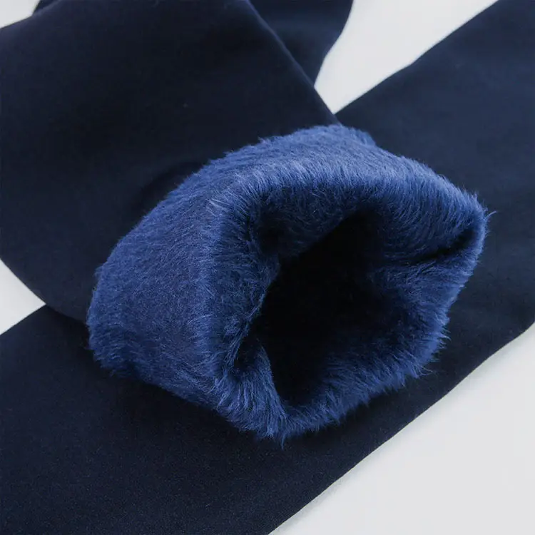 Black Velvet Knee-high Leggings for Women Winter Warm Pants - Image 10