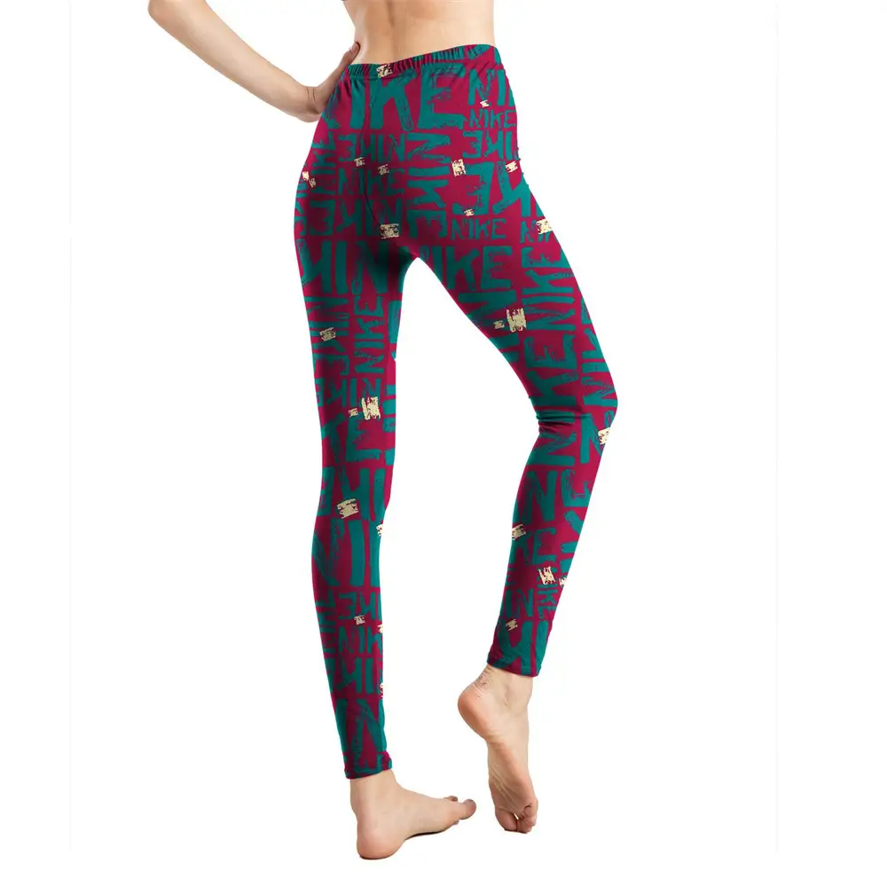 Abstract Printed Cropped Leggings Women European Style