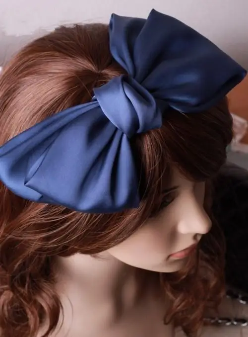 Black Satin Exaggerated Bow Hairpin Wholesale — feature 22