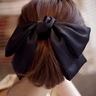 Black Satin Exaggerated Bow Hairpin Wholesale — feature 28