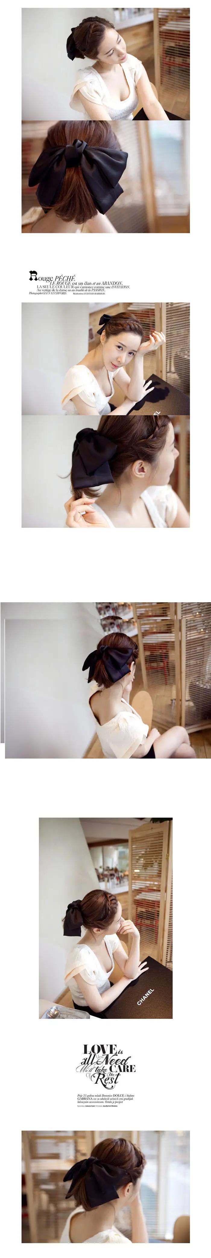Black Satin Exaggerated Bow Hairpin Wholesale — feature 30