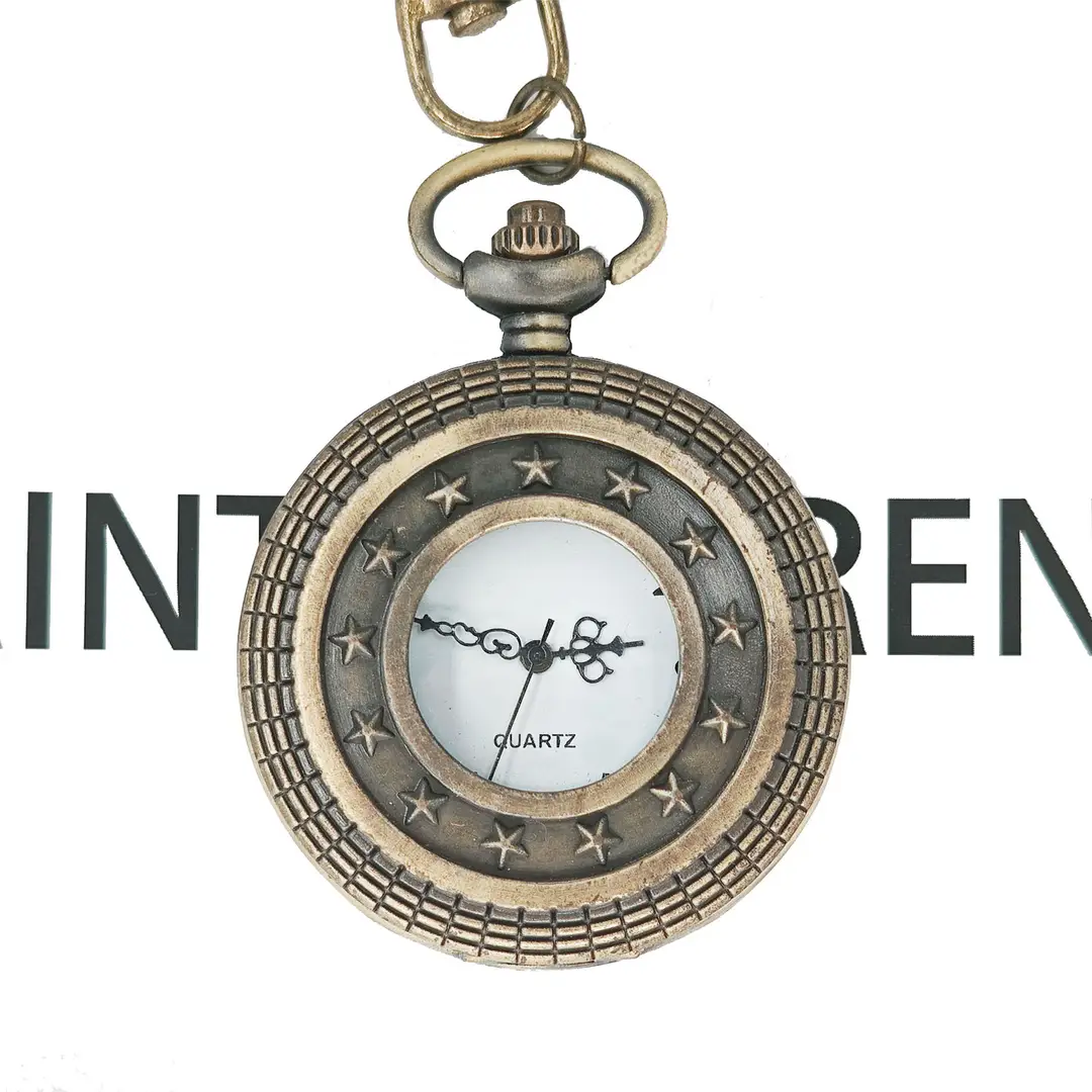 Wholesale Personalized Hollow-Out Vintage Pocket Watch Flip-Top Quartz Watch Creative Dial Vintage Pocket Watch Unisex