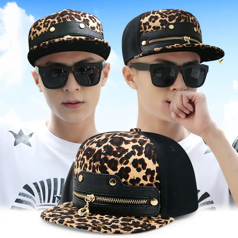 Leopard Print Zipper Cap for Men Women Summer Wear - Image 3